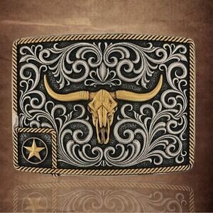 Montana Silversmiths Lonestar Longhorn Attitude Belt Buckle - Retail $50 - NEW!